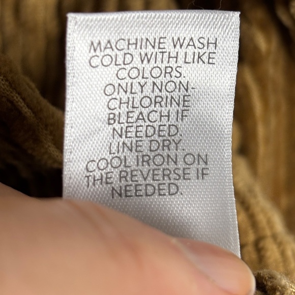 J. Jill Womens Corduroy Shirt Shacket Jacket Sz M Tan Lightweight Cropped Grunge - Picture 7 of 11